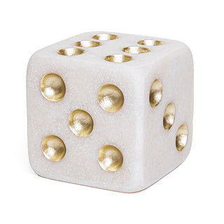 Escultura Dado Em Pedra 12cm