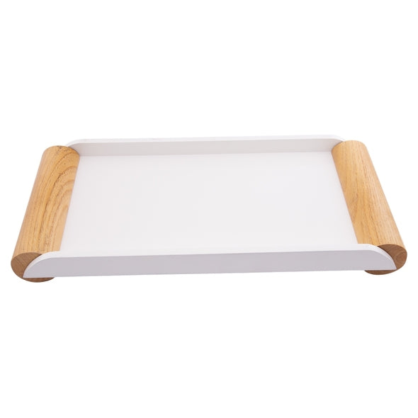 Bandeja de Madeira Branca 41x20cm