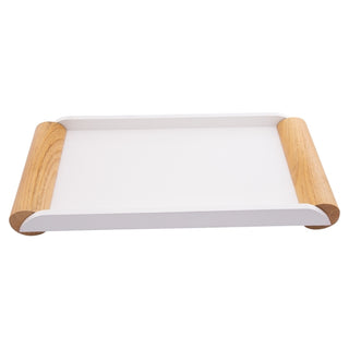 Bandeja de Madeira Branca 41x20cm