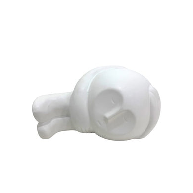 Escultura Max Deitado Branco 22cm