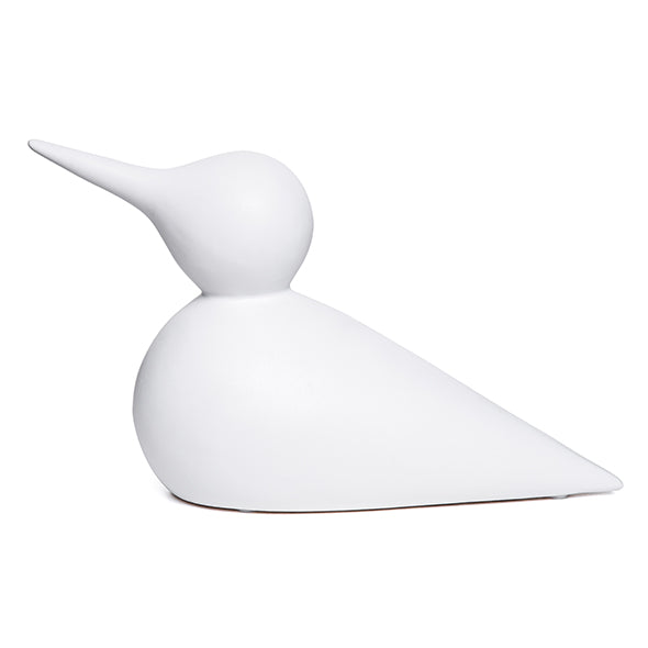 Escultura Passaro Branco 25x16cm
