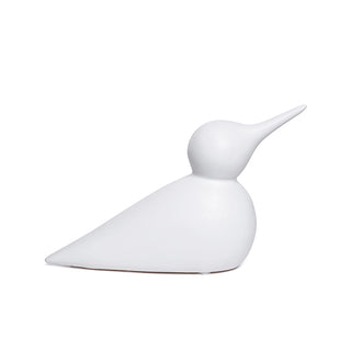 Escultura Passaro Branco 25x16cm