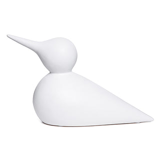 Escultura Passaro Branco 25x16cm