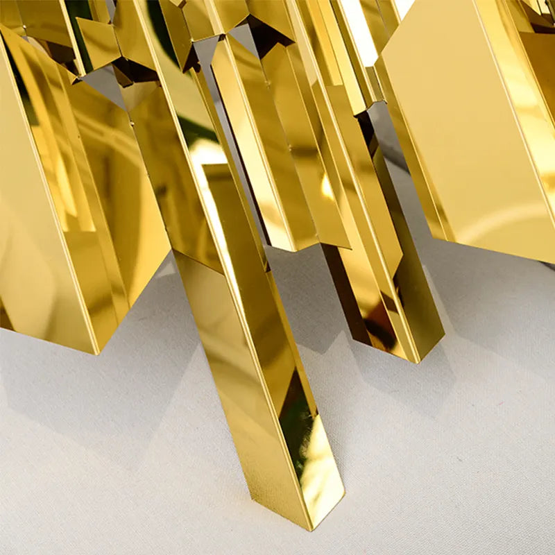 Escultura de Parede Tubos 3d Inox 150x7x74cm