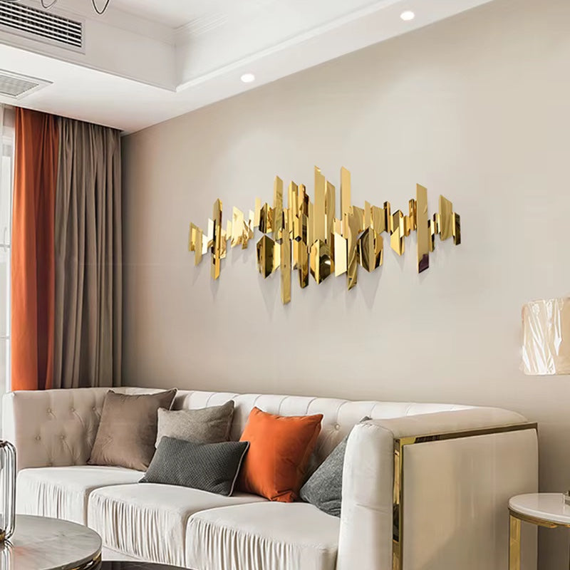 Escultura de Parede Tubos 3d Inox 150x7x74cm