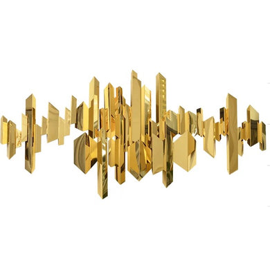 Escultura de Parede Tubos 3d Inox 150x7x74cm