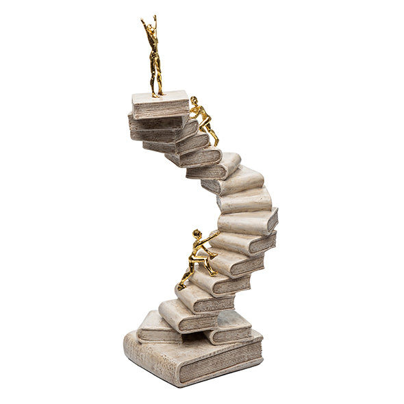 Escultura Figuras Subindo Escada 31cm