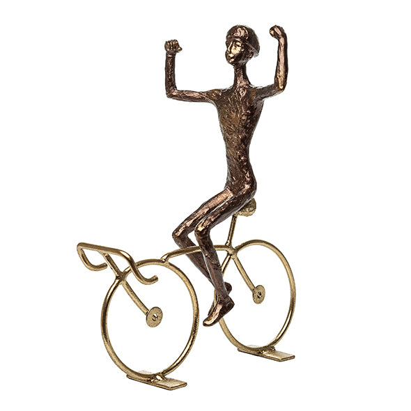 Escultura Ciclista Vitorioso 20cm