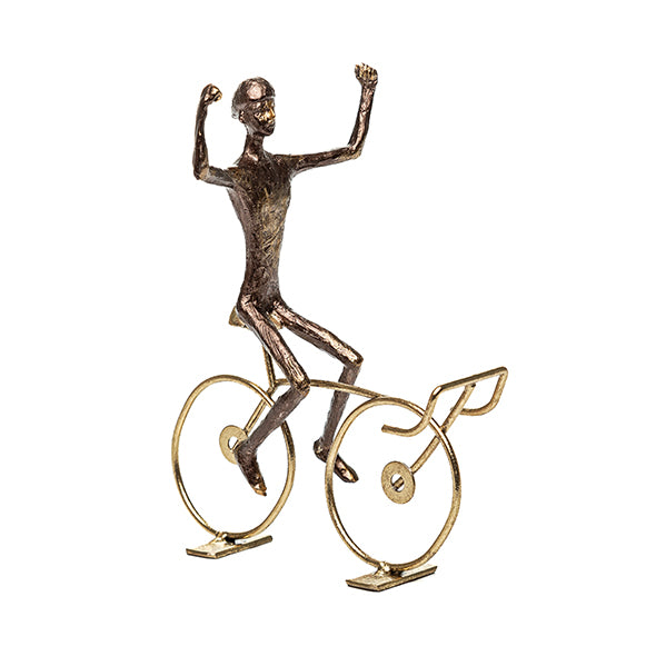 Escultura Ciclista Vitorioso 29cm