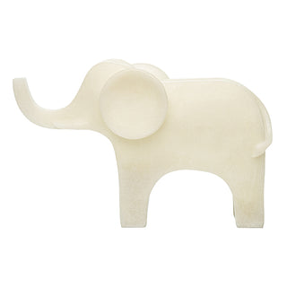 Escultura Elefante Minimal Em Quartzo 29cm