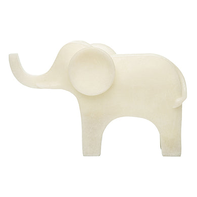 Escultura Elefante Minimal Em Quartzo 29cm