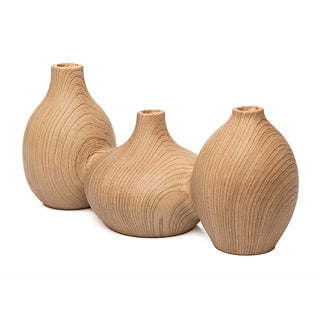 Jg. 3 Vasos Amadeirados 12cm