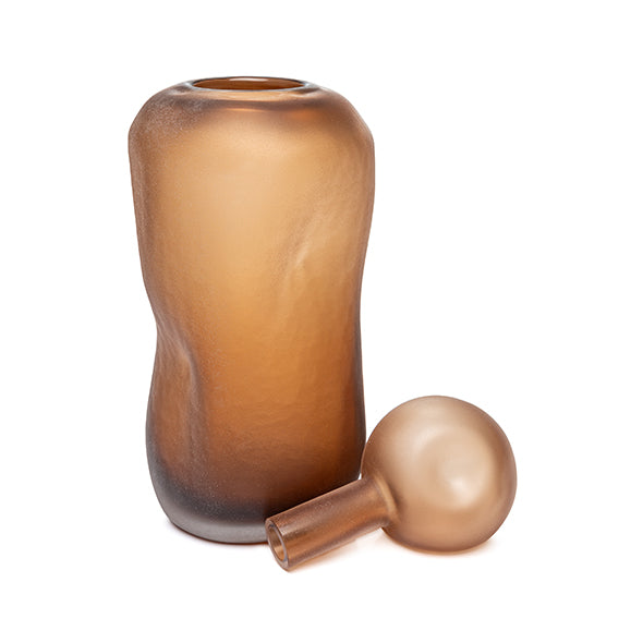Garrafa Decorativa Ambar Fosco 28cm