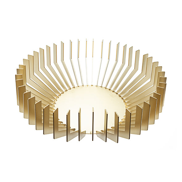 Centro de Mesa Fenda Em Metal Dourado 33cm