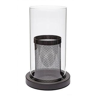 Castical Em Vidro C/ Base Em Metal 25cm