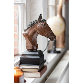 Escultura Cabeca de Cavalo 29cm