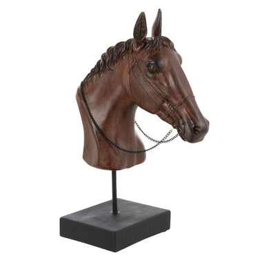 Escultura Cabeca de Cavalo 36cm