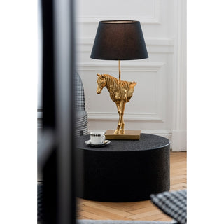 Luminaria de Mesa Cavalo Dourado 70cm