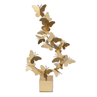 Escultura Na Base Borboletas 37x10x67cm