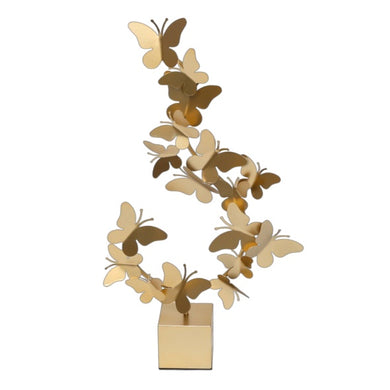 Escultura Na Base Borboletas 37x10x67cm