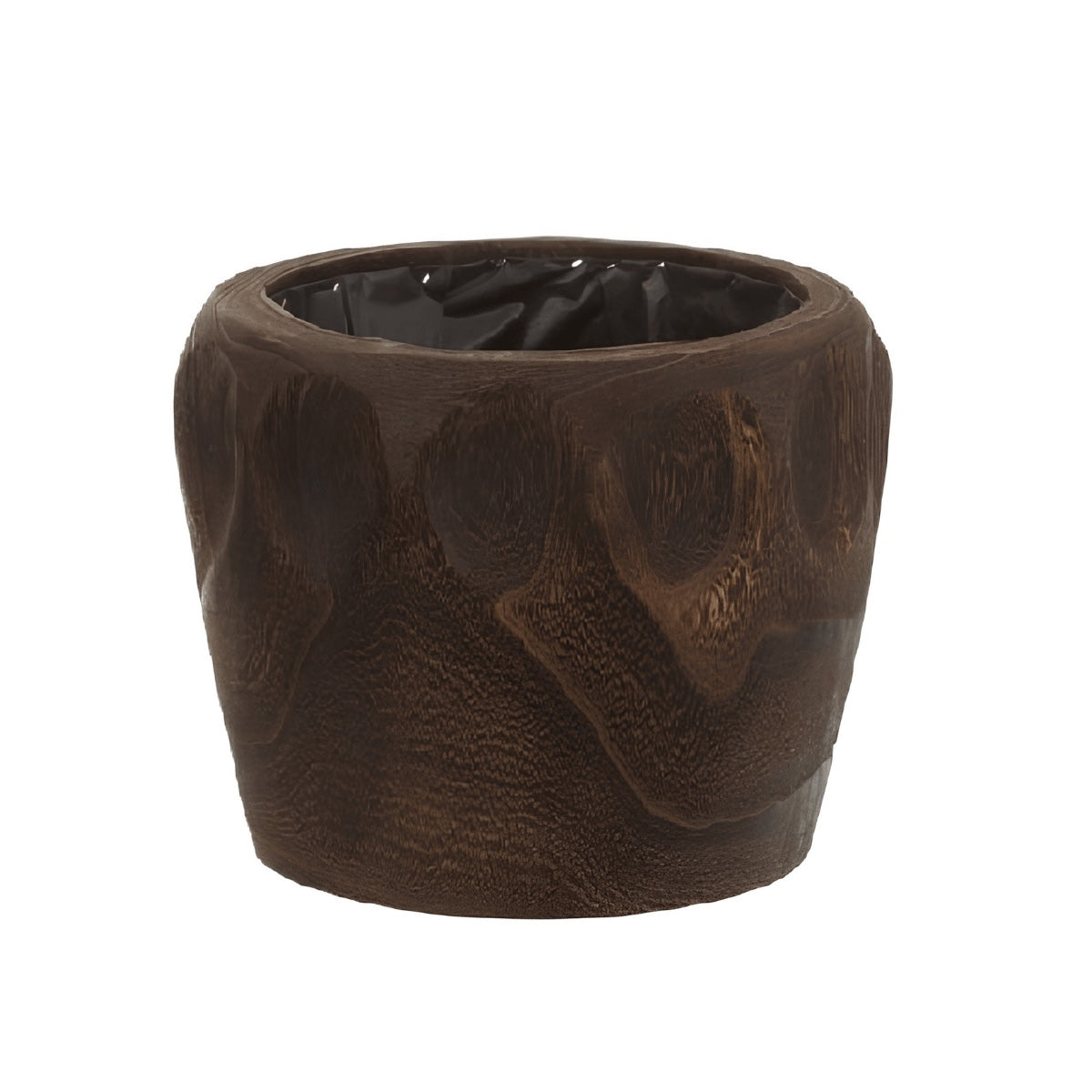 Cachepot Thibo Em Madeira 24x18cm