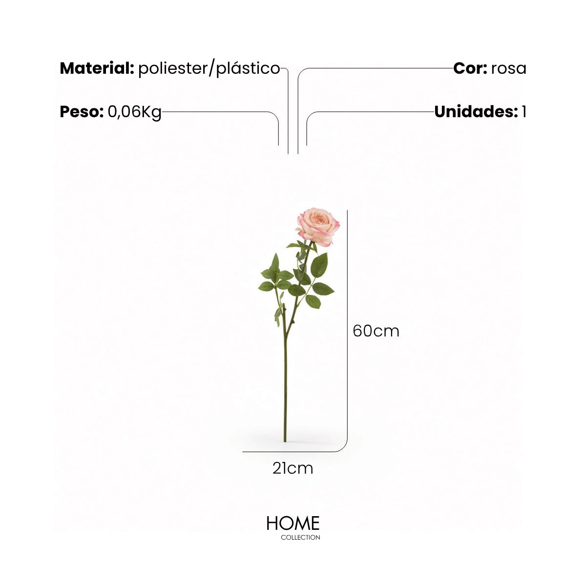 Planta Margarida Rosa 60cm