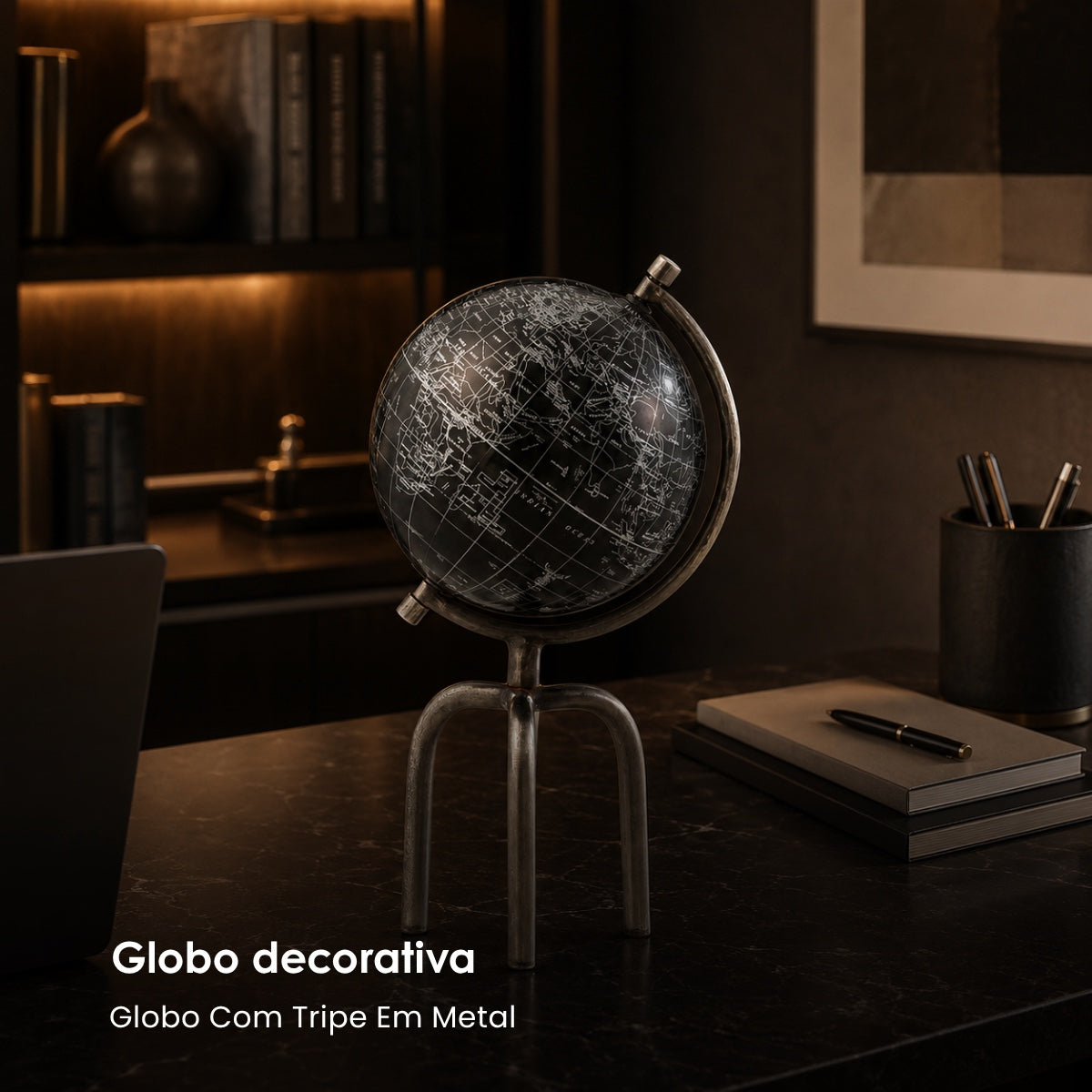 Globo Com Tripe Em Metal 45cm