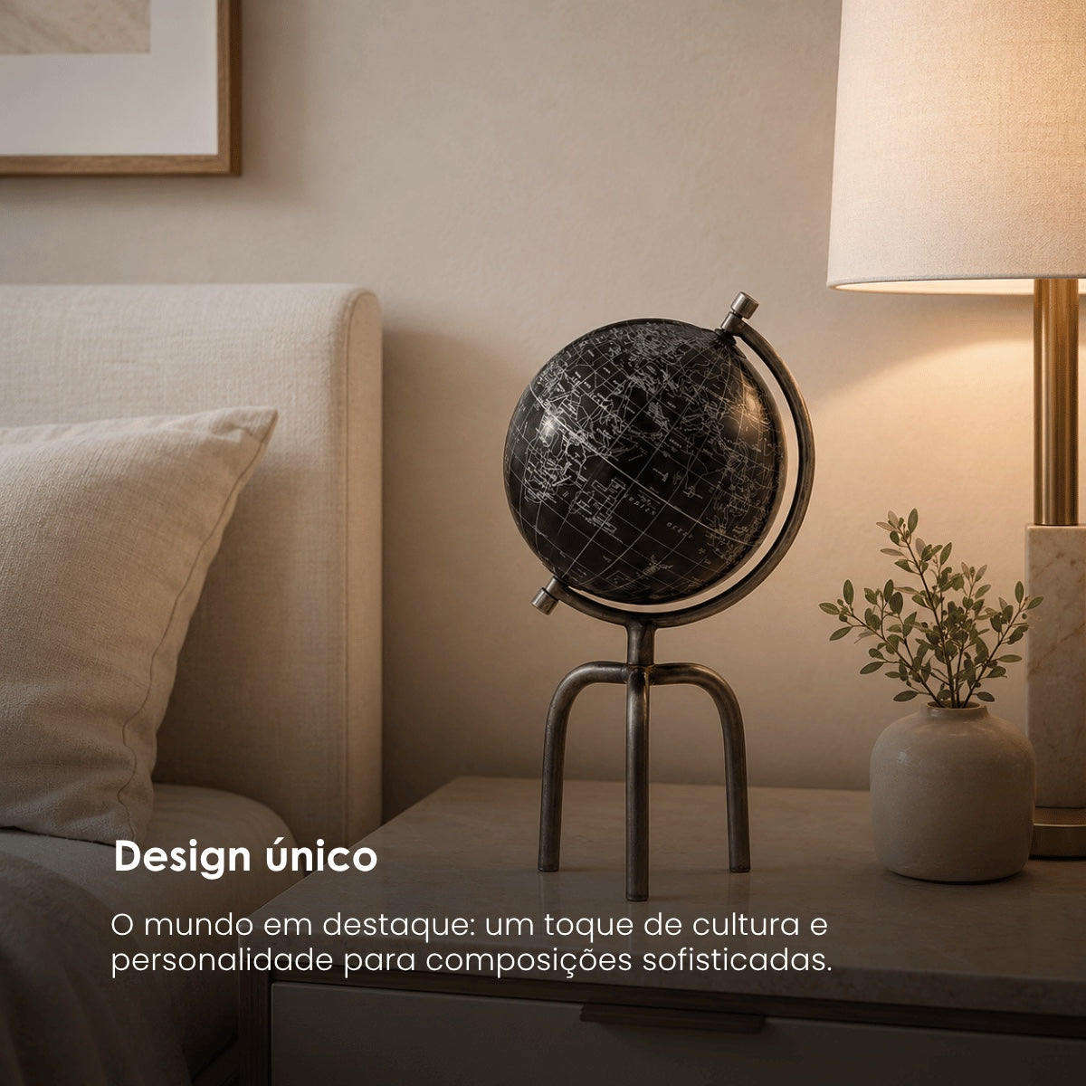 Globo Com Tripe Em Metal 45cm
