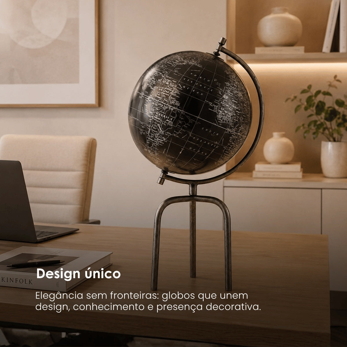 Globo Com Tripe Em Metal 60cm