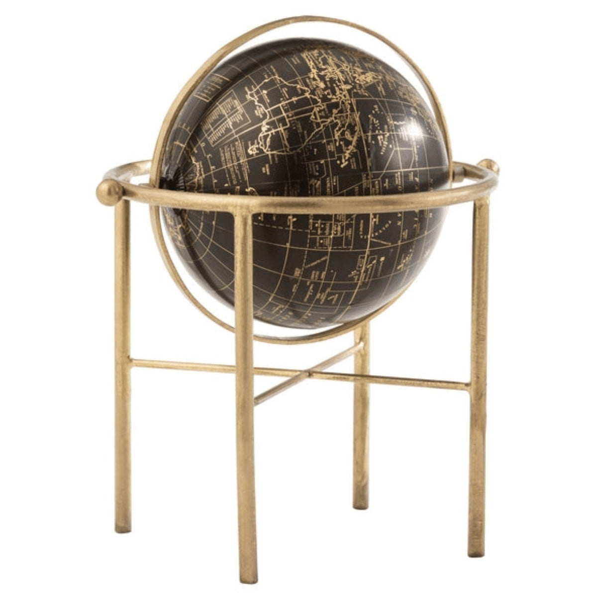 Globo Vintage Com Suporte Em Metal 36cm