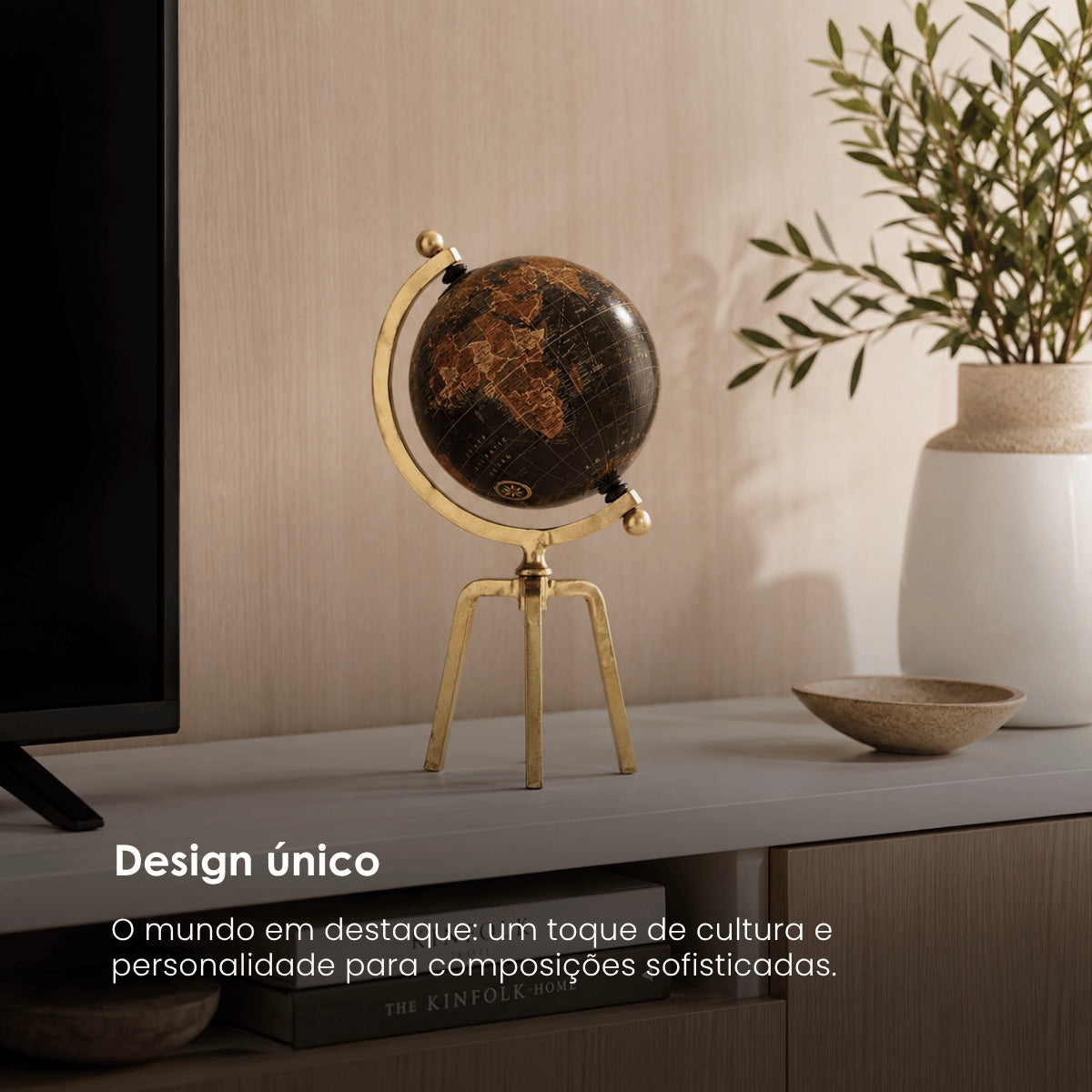 Globo Com Tripe Em Metal 39cm