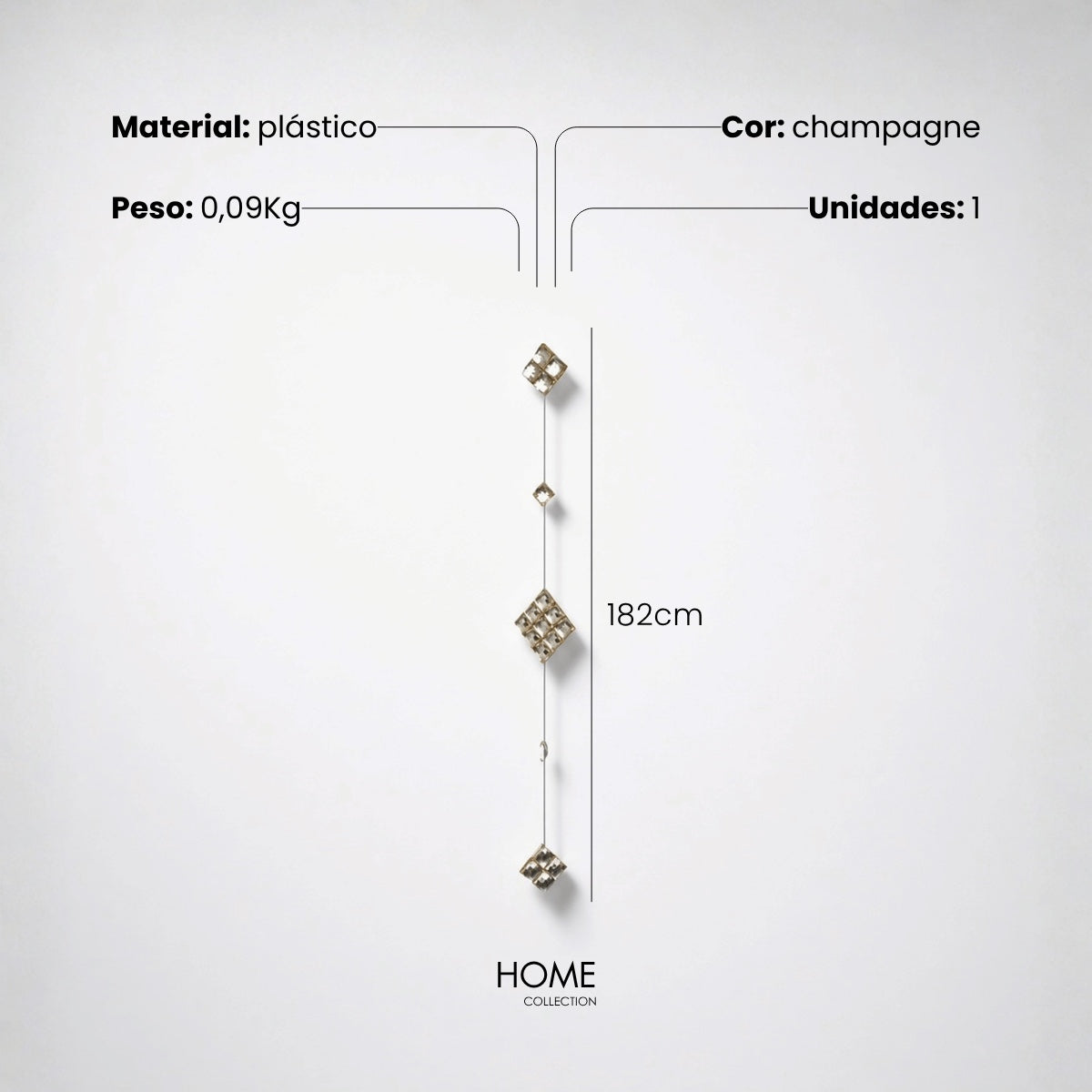 Mobile Quadrado Champagne 182cm