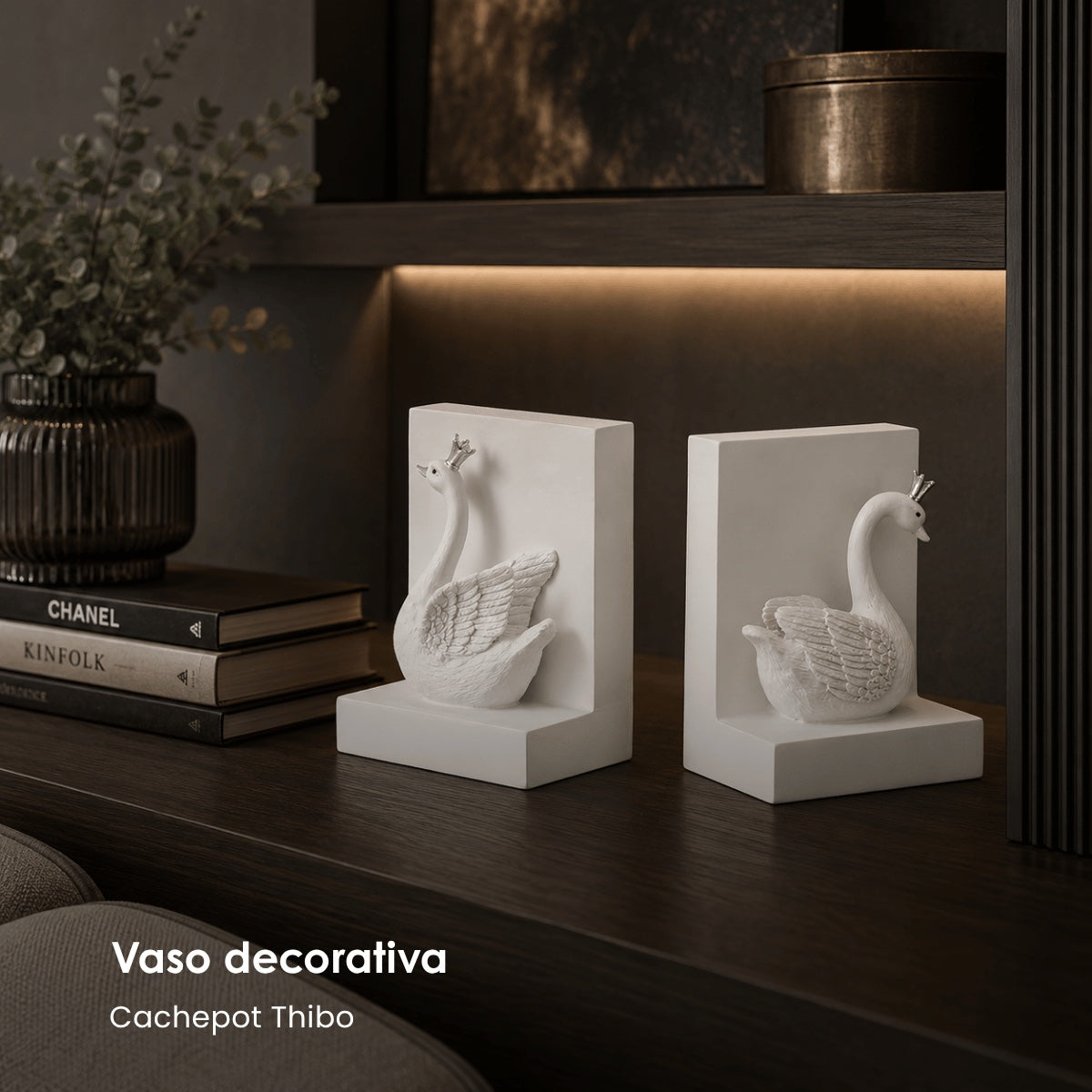 Jg. Porta Livros Cisne 14cm