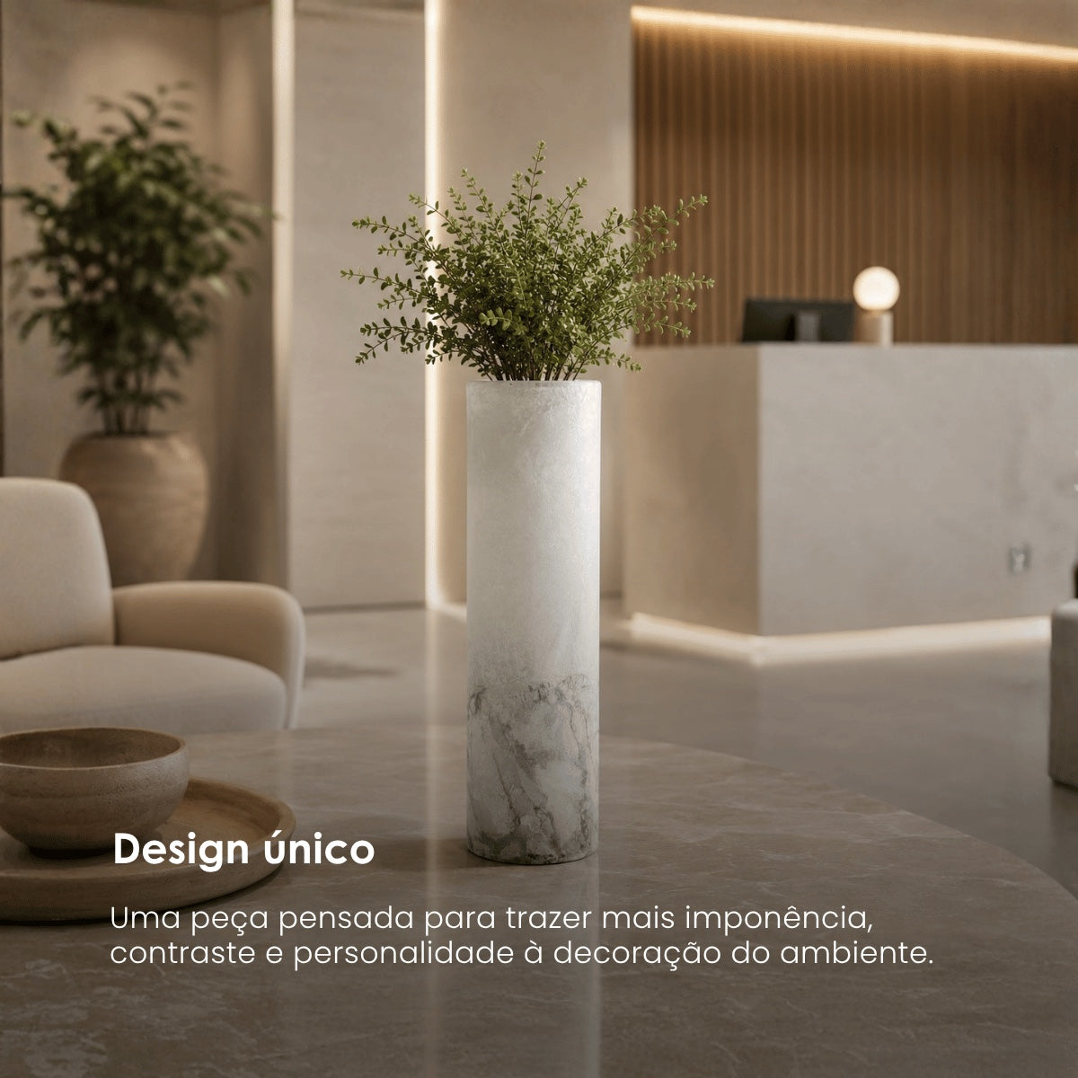 Vaso Scavo Em Vidro 40cm