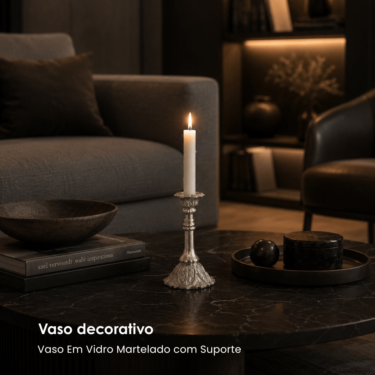 Castical Oriental Em Vidro 17cm