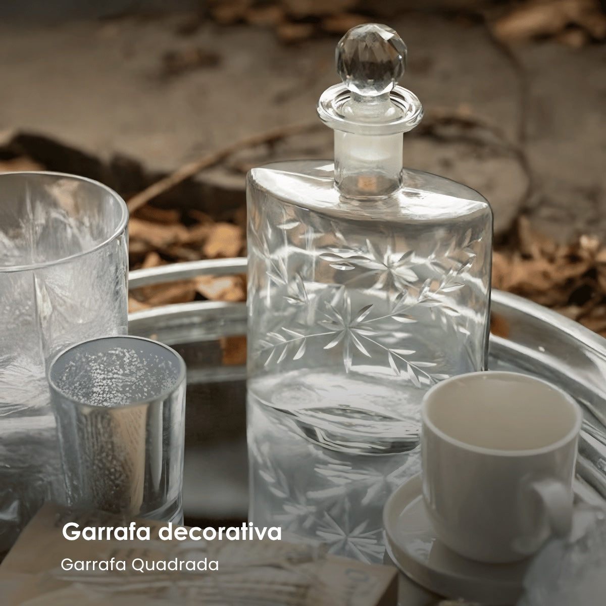 Garrafa Quadrada 900ml 22cm