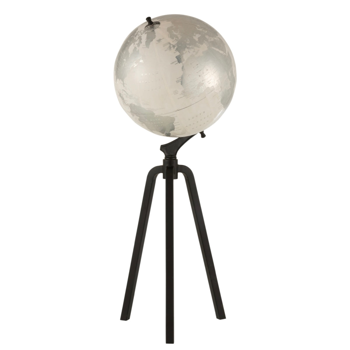 Globo Prata C/ Tripe Em Metal 103cm