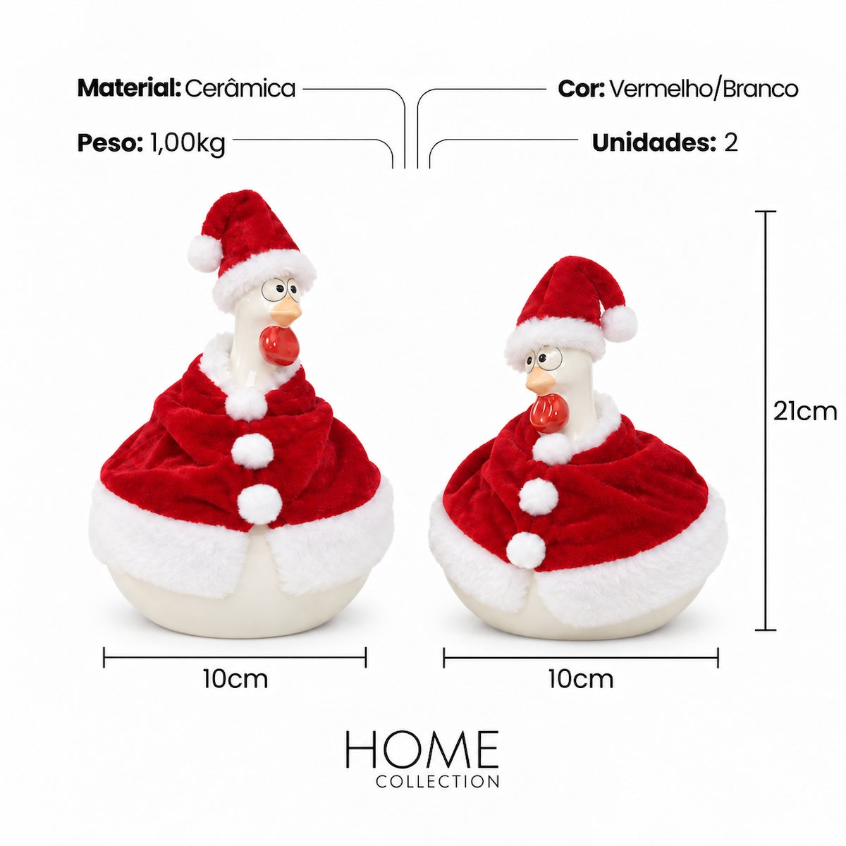 Jg. 2 Galinhas Natal 21cm