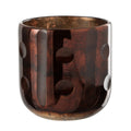Castical Text Marrom Acobreado 12cm