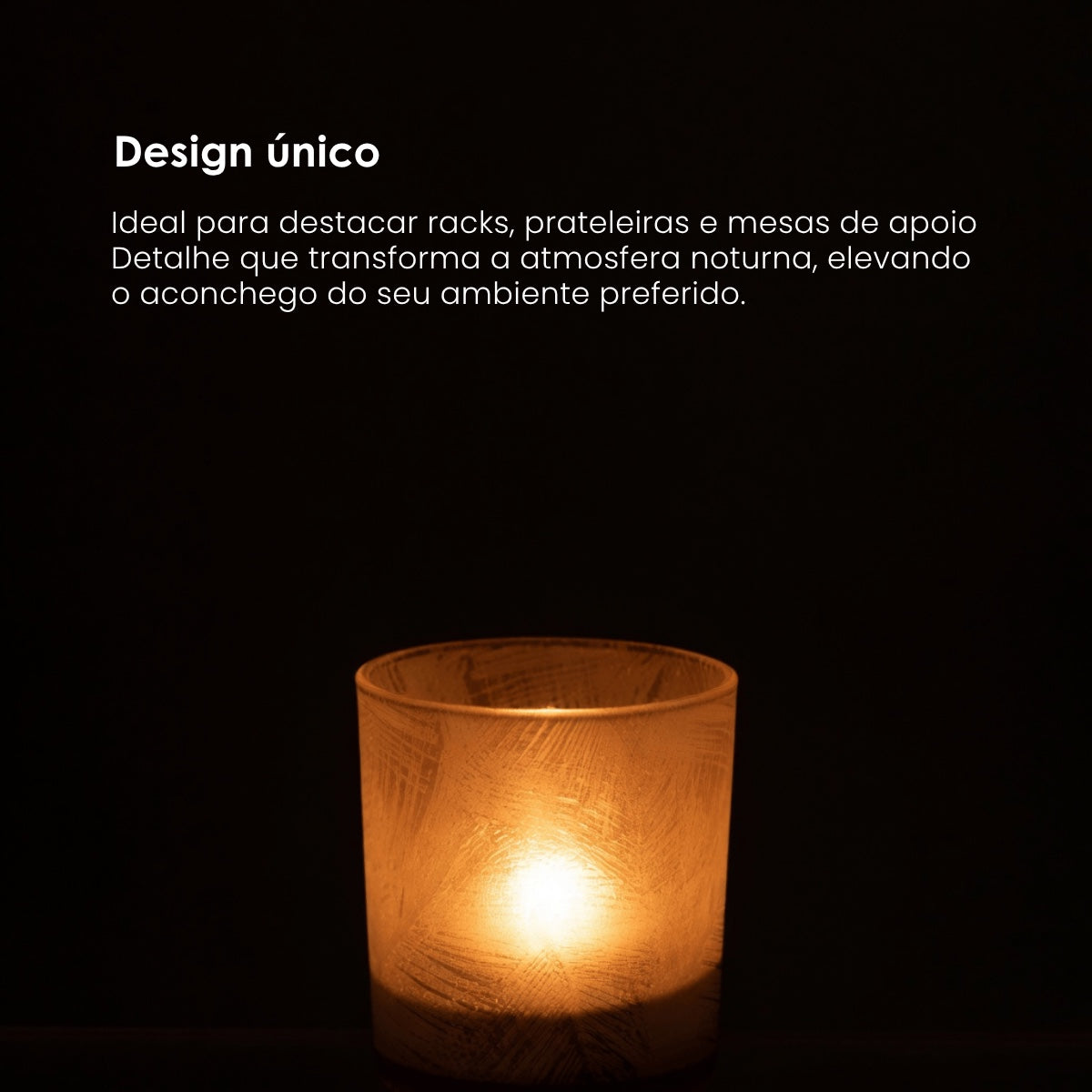 Castical Folhas Em Vidro 8cm