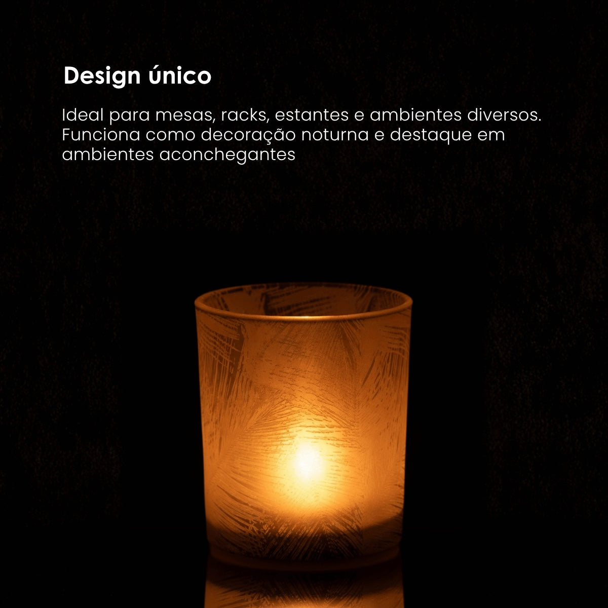 Castical Folhas Em Vidro 13cm