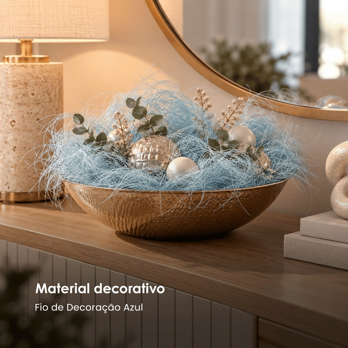 Fio de Decoração Azul 25x15cm