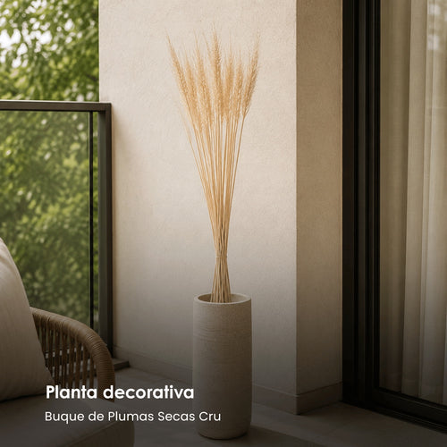 Buque de Plumas Secas Cru 80cm