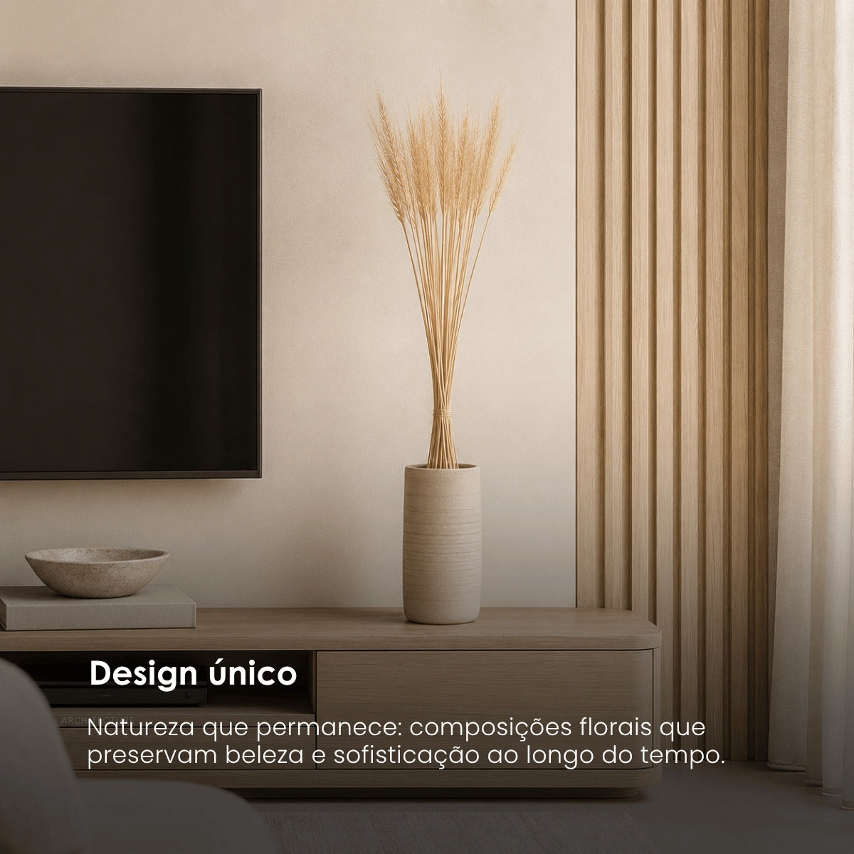 Buque de Plumas Secas Cru 80cm