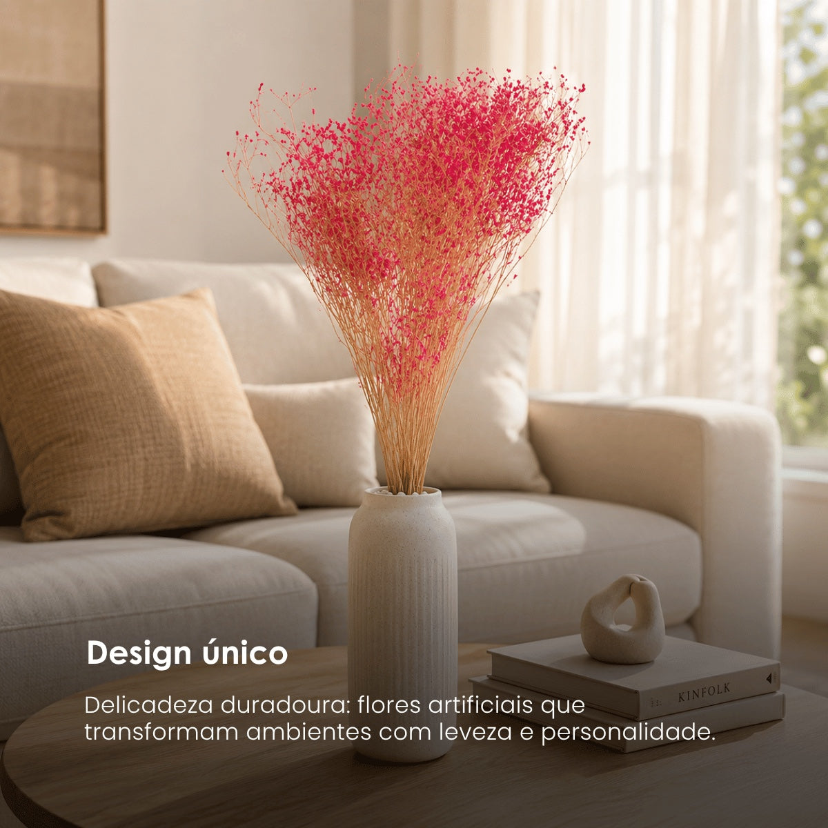 Buque de Gypsophila Fuscia 75cm