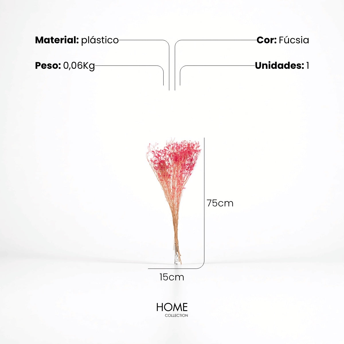 Buque de Gypsophila Fuscia 75cm