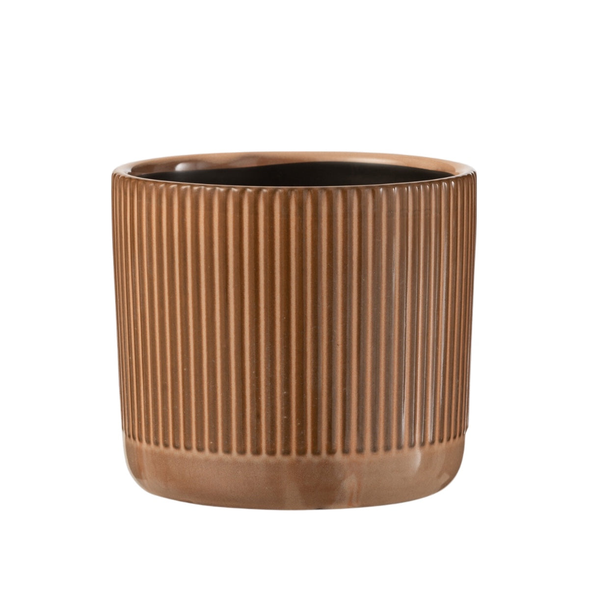 Cachepot Line Marrom 12cm