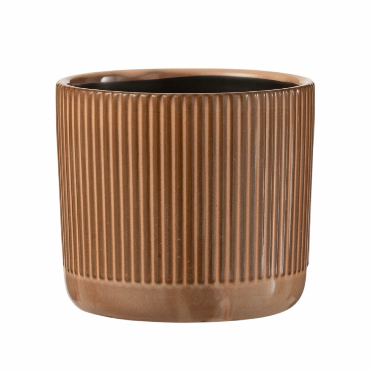 Cachepot Line Marrom 14cm