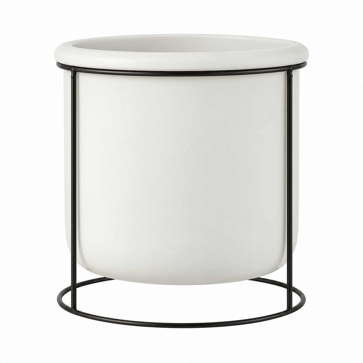 Cachepot Branco Suspenso C/ Suporte 17cm