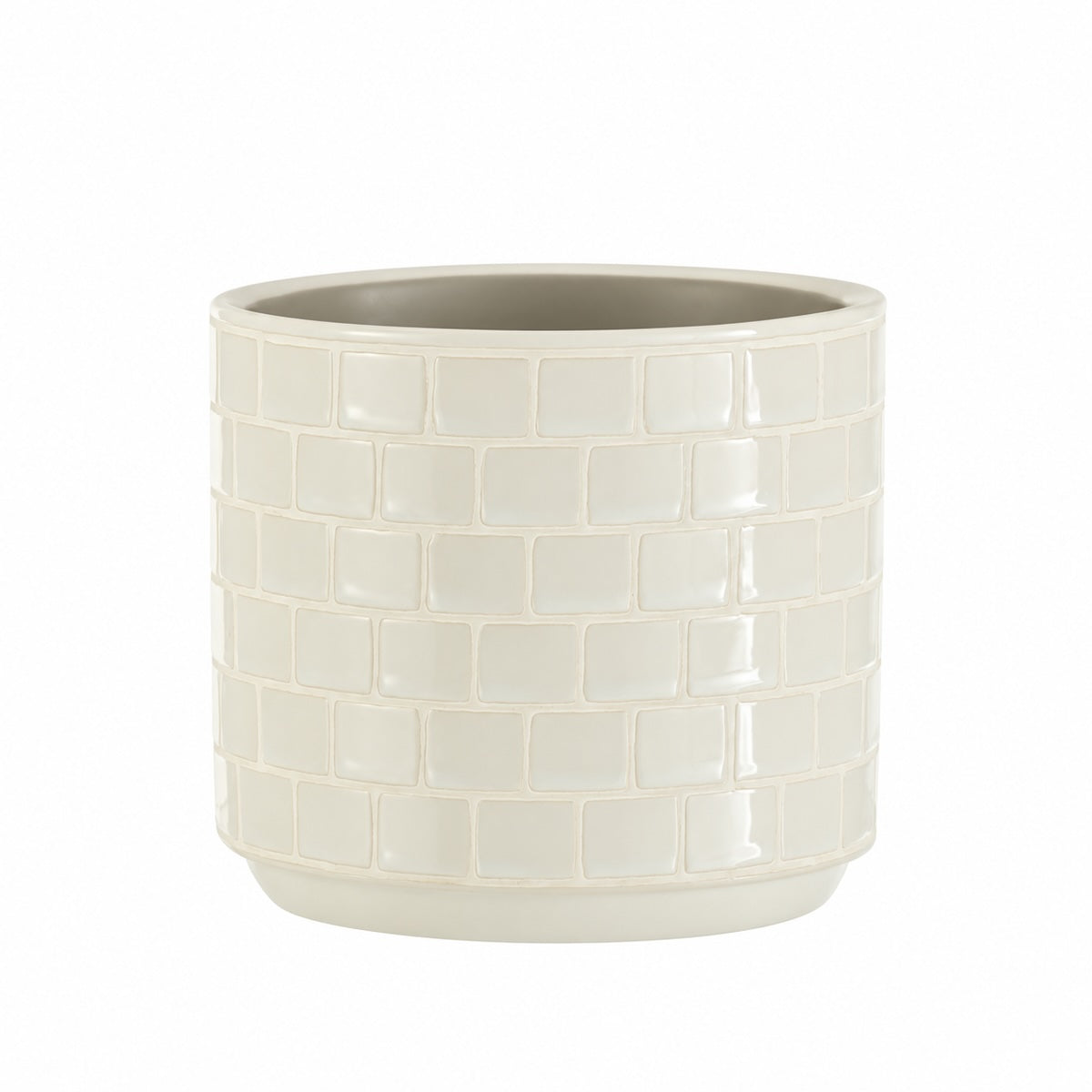 Cachepot Azulejo Branco 14cm